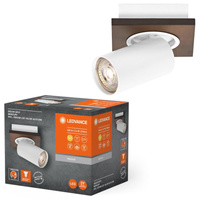 Lampa LED Ścienna Sufitowa Kinkiet Oprawa Natynkowa 3.4W 230lm 3000K Ciepła Ściemnialna Dekoracyjna Biały Brązowy Spot Mercury Ledvance