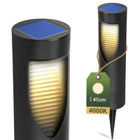 Lampa Solarna Ogrodowa LED Wbijana Słupek 34cm BURGO 4000K IP44 LUMILED