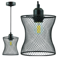 LAMPA Sufitowa WISZĄCA HASLO E27 Czarna GOLDLUX (Polux)