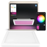 Panel LED Lampa Sufitowa Natynkowa 30x30 cm 25W 1760lm IP20 White and Color Ambiance RGB + TW Biała Inteligentna SMART Zigbee Bluetooth Surimu Philips HUE