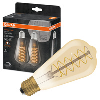 2x Żarówka LED Dekoracyjna ST64 Edison E27 4.8W = 37W 420lm 2200K Ciepła 320° Filament Ściemnialna Vintage 1906 Osram