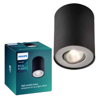 Oprawa Natynkowa Lampa Sufitowa GU10 Czarna Pillar Philips