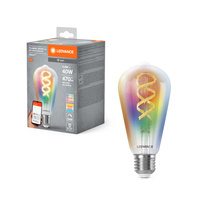 Żarówka LED E27 4.8W = 40W 470lm RGBW CCT Ściemnialna SMART+ WiFi Filament Edison Ledvance