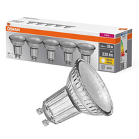 5x Żarówka LED PAR16 Reflektor GU10 2.6W = 35W 230lm 2700K Ciepła 36° BASE Osram