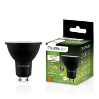 Żarówka LED GU10 Reflektor PAR16 3W = 25W 270lm 4000K Neutralna 120° Czarna LUMILED