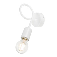 Lampa Ścienna Kinkiet CAMILLA E27 Biały Loftowy KM-1.79 Lamkur