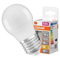 Żarówka LED P45 Kulka E27 4.9W = 40W 470lm 2700K Ciepła 150° STAR CLASSIC Osram