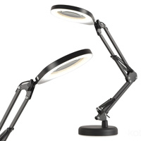 Lampka Biurkowa Stołowa LED 10W 500lm CCT 180° Akumulatorowa Czarna Loupe Kobi