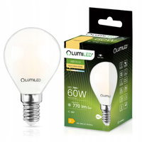 Żarówka LED E14 Kulka P45 7W = 60W 806lm 3000K Ciepła 360° FILAMENT LUMILED