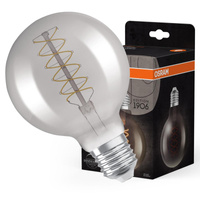 Żarówka LED Dekoracyjna G95 Kula E27 7.8W = 30W 360lm 1800K Ciepła 320° Dymiona Filament Ściemnialna Vintage 1906 Osram