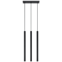 Lampa Sufitowa Wisząca Tuba 3x G9 Zwis Tubularna Czarna Nowoczesna Pastelo Sollux