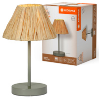 Lampa Stołowa Oprawa Biurkowa Stojąca Dekoracyjna E27 Brązowy Zielony USB-C Decor Ledvance