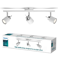 Lampa Sufitowa Reflektor Natynkowy 3x GU10 Biała Meranti Philips