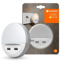Lampka do Gniazdka Lampka Nocna z ŁADOWARKA USB 12W LUNETTA LEDVANCE