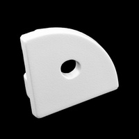 Zaślepka do profilu KM55K-S-O z otworem szara tworzywo sztuczne