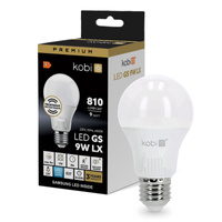 Żarówka LED E27 A60 9W = 60W 810lm 6500K Zimna 220° KOBI Czujnikiem Ruchu i Zmierzchu