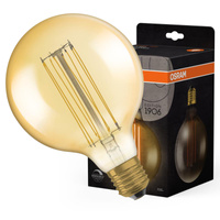 Żarówka LED Dekoracyjna G80 Kula E27 5.8W = 40W 470lm 2200K Ciepła 320° Filament Ściemnialna Vintage 1906 Osram