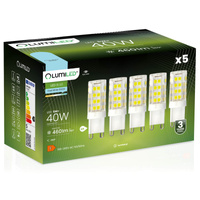 5x Żarówka LED G9 KAPSUŁKA 5W = 40W 460lm 6000K Zimna 360° LUMILED