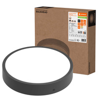 Lampa LED Przemysłowa Zewnętrzna Kinkiet Elewacyjny 10W 1220lm 3000/4000K IP65 Czarny z Modułem Awaryjnym z Czujnikiem Ruchu i Zmierzchu Bulkhead Ledvance