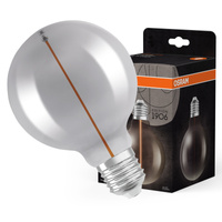 Żarówka LED Dekoracyjna G95 Kula E27 2.2W = 6W 60lm 1800K Ciepła 320° Dymiona Filament Vintage 1906 Osram