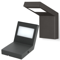 Lampa Ogrodowa Kinkiet Elewacyjny Zewnętrzny LED 10W 400lm 4000K Neutralna IP54 Czarna Induo Kobi