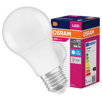 Żarówka LED A60 E27 8W = 60W 806lm 6500K Zimna 150° VALUE CLASSIC Osram