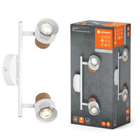 Lampa LED Ścienna Sufitowa Kinkiet Oprawa Natynkowa 6.8W 460lm 3000K Ciepła Ściemnialna Dekoracyjna Biały Spot Cork Ledvance