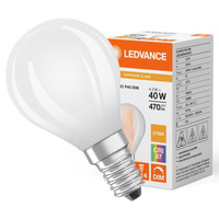 Żarówka LED P45 E14 4.2W = 40W 470lm 2700K Ciepła Biała FILAMENT ŚCIEMNIALNA LEDVANCE