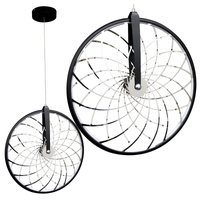 Sufitowa lampa wisząca, LED BICYKL 16W 3000K czarny+chrom