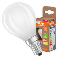 Żarówka LED P45 Kulka E14 1.2W = 25W 255lm 2700K Ciepła 330° 213lm/W CLASSIC ENERGY EFFICIENCY Osram