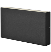 Kinkiet Ogrodowy Elewacyjny LED Czarny Góra i Dół 11W 2x450lm IP44 PROSTOKĄT CHICAGO GOLDLUX (Polux)