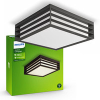 Lampa Ogrodowa Zewnętrzna Plafon 2x E27 IP44 Antracyt Moonshine Philips