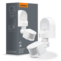 Czujnik Ruchu i Zmierzchu Światła Zewnętrzny 1200W Biały IP44 VL-SPW2W Videx