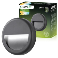 Lampa Ogrodowa Zewnętrzna Schodowa Kinkiet Elewacyjny CCT 3000-6500K LED 4W IP65 VIREO LUMILED