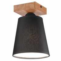 Lampa Sufitowa LULA E27 Czarna Dębowa LM-1.200 Lamkur