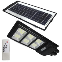 Lampa LED solarna uliczna czarna 270W 6000K zimna IP65 czujnik ruchu i zmierzchu + pilot