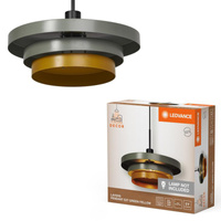 Lampa Sufitowa Wisząca Dekoracyjna E27 Zwis Zielony Żółty Decor Ledvance