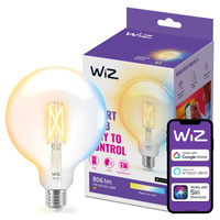 Żarówka LED E27 Kula G125 7W = 60W 806lm 2700-6500K TW FILAMENT Inteligentna SMART WiFi Bluetooth Aplikacja WiZ