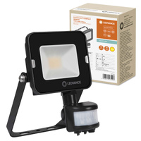 Naświetlacz LED 10W 900lm 3000K IP65 Czarny z czujnikiem ruchu i zmierzchu LEDVANCE COMPACT V