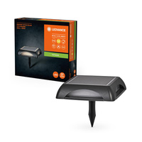 Lampa Solarna Ogrodowa Zewnętrzna Kinkiet Elewacyjny LED 1.2W 60lm 3000K IP65 Szary Endura Ledvance