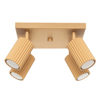 Lampa Sufitowa Reflektor Tuba Spot 4x GU10 Złota Karbon Deep Space SL.1564 Sollux