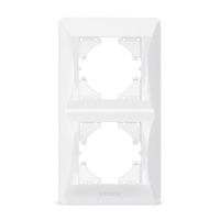 Ramka Pozioma do Gniazdek Podwójna Natynkowa Biała BINERA VIDEX