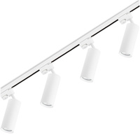 Zestaw Szyna Oświetleniowa Szynoprzewód 2 m + 4x Reflektor Szynowy RITI GU10 Biały LUMILED