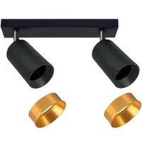 Lampa Listwa Oprawa Sufitowo-Ścienna LED 2 x GU10 MARIBEL Czarny GOLDLUX (Polux)