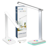 Lampka Biurkowa Stołowa LED 7W 460lm CCT 120° Akumulatorowa Biała Noblite Kobi