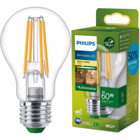 Żarówka LED E27 A60 4W = 60W 840lm 210lm/W 2700K Ciepła 300° Ściemnialna KLASA A UltraEfficient Philips