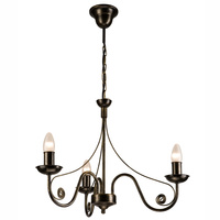 Lampa Wisząca Sufitowa DONATO 3xE14 Żyrandol Czarna Klasyczna LM-3.29 Lamkur