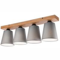 Lampa Sufitowa LULA 4xE27 Szara Dębowa LM-4.200 Lamkur