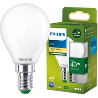 Żarówka LED E14 Kulka P45 2.3W = 40W 485lm 210lm/W 2700K Ciepła 300° KLASA A UltraEfficient Philips