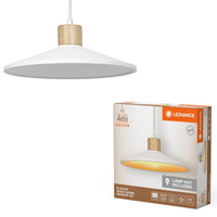 Lampa Sufitowa Wisząca Dekoracyjna E27 Zwis Biały Brązowy Decor Ledvance